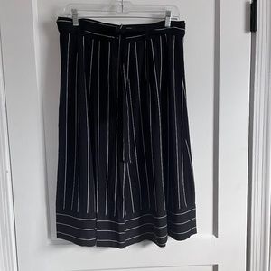 Banana Republic Striped Skirt, Black/White, Size 8